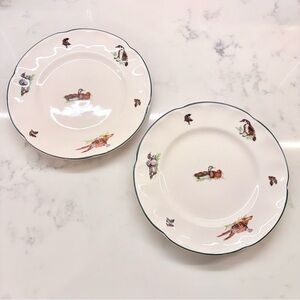 2 PCS Johnson Brothers Brookshire Salad Plate 8” Ducks & Game Birds Porcelain